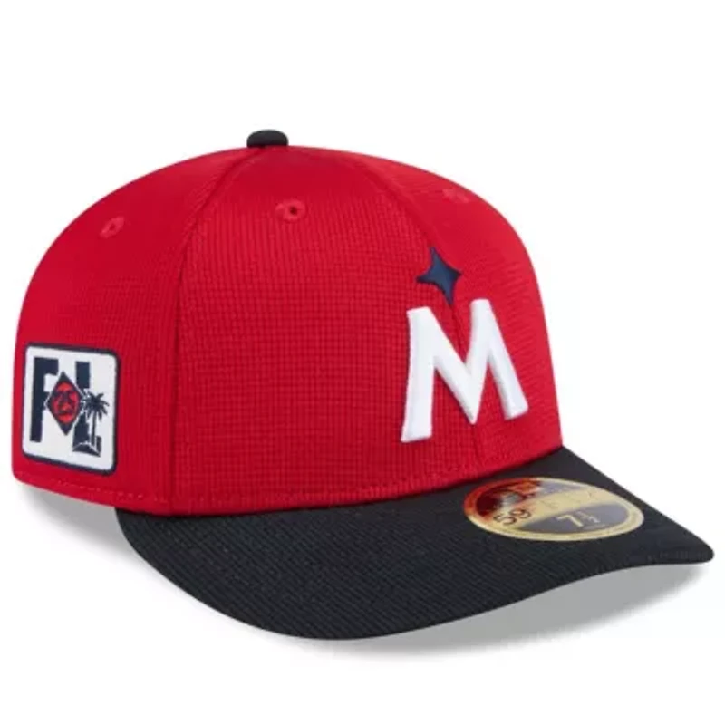 MLB Red/Navy Minnesota Twins 2025 Spring Training Low 59FIFTY Fitted Hat