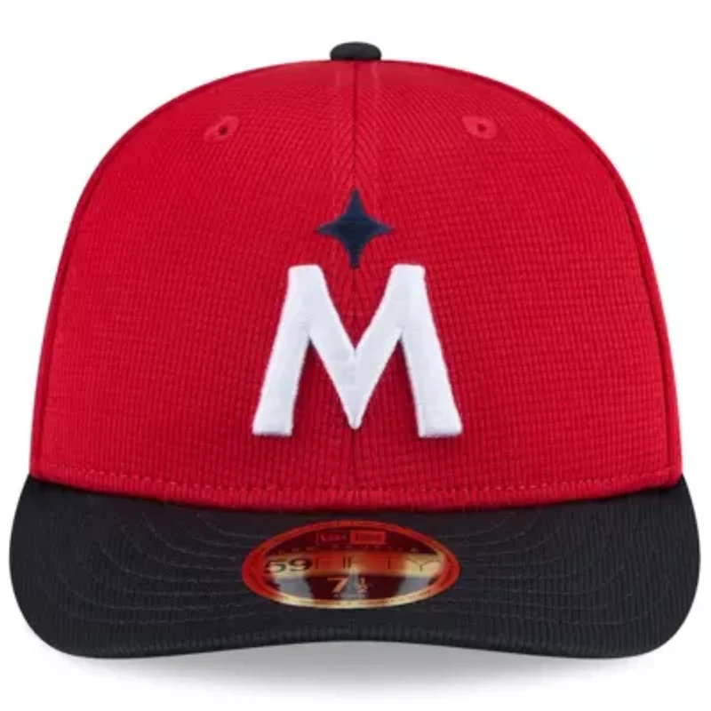 MLB Red/Navy Minnesota Twins 2025 Spring Training Low 59FIFTY Fitted Hat