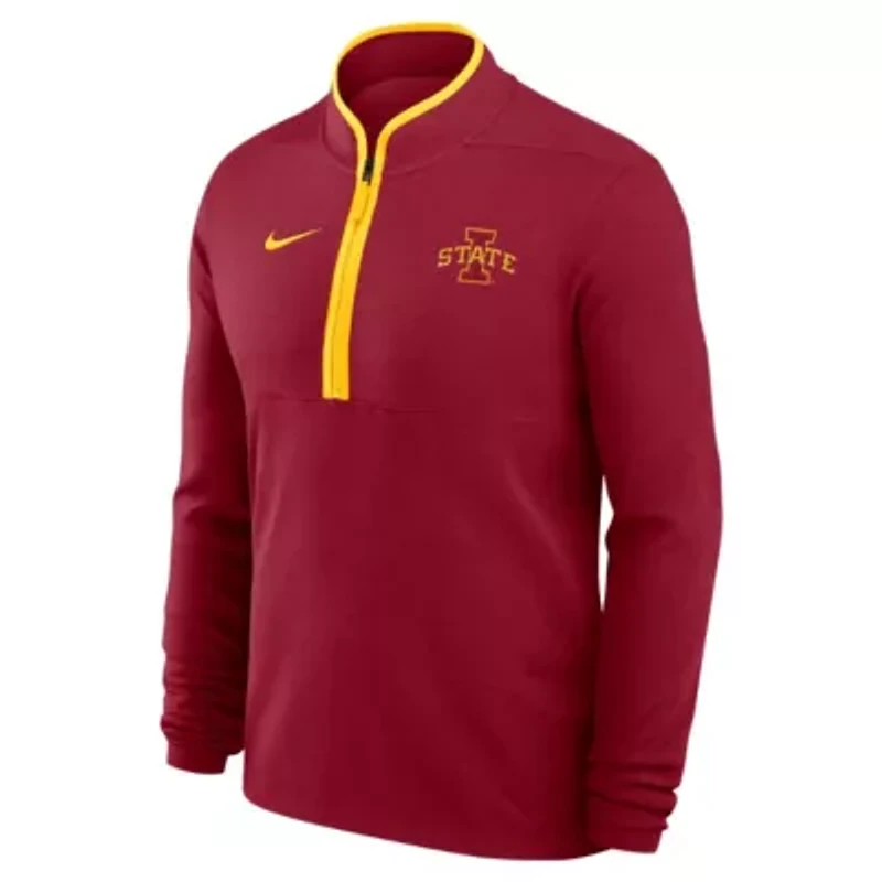 NCAA Nike Iowa State Cyclones Coaches Courtside Basketball Victory Performance Quarter-Zip Top