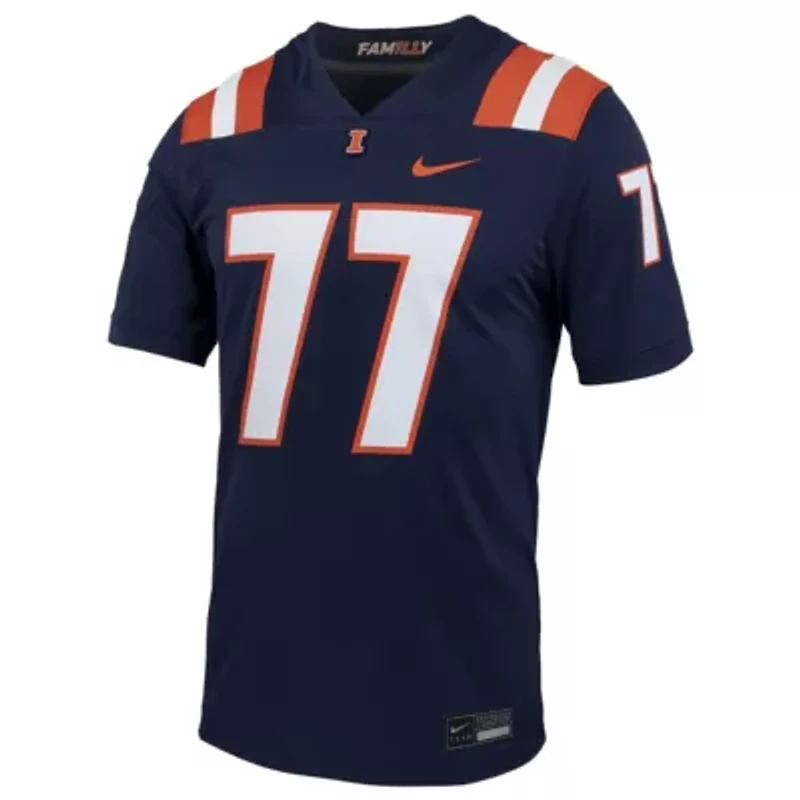 NCAA Nike #77 Illinois Fighting Illini Untouchable Football Jersey