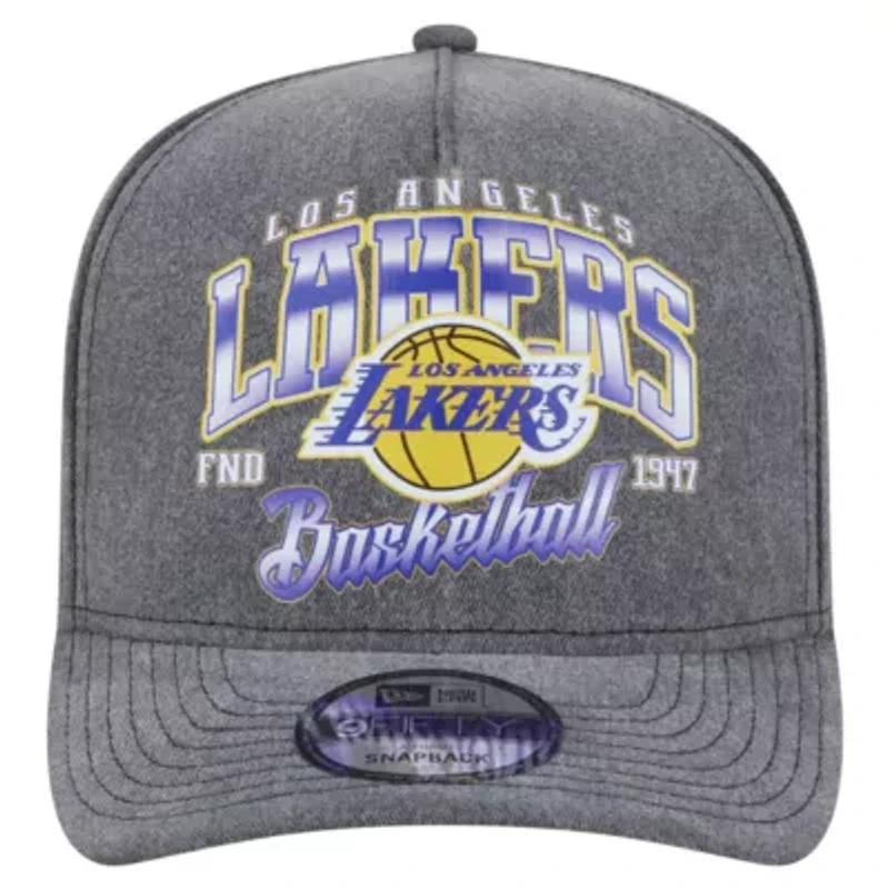 NBA Los Angeles Lakers Throwback Washed Pre-Curved 9FIFTY Snapback Hat