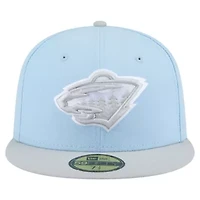 NHL Light Blue/Gray Minnesota Wild Color Pack Two-Tone 59FIFTY Fitted Hat