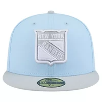 NHL Light Blue/Gray New York Rangers Color Pack 2-Tone 59FIFTY Fitted Hat