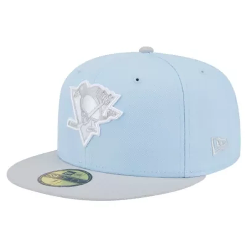 NHL Light Blue/Gray Pittsburgh Penguins Color Pack Two-Tone 59FIFTY Fitted Hat