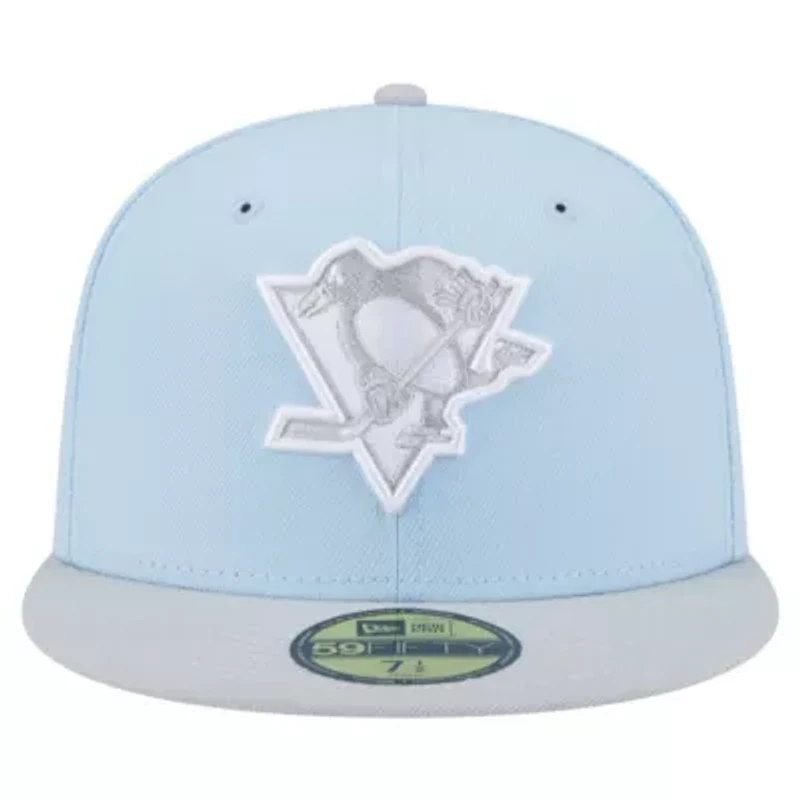 NHL Light Blue/Gray Pittsburgh Penguins Color Pack Two-Tone 59FIFTY Fitted Hat