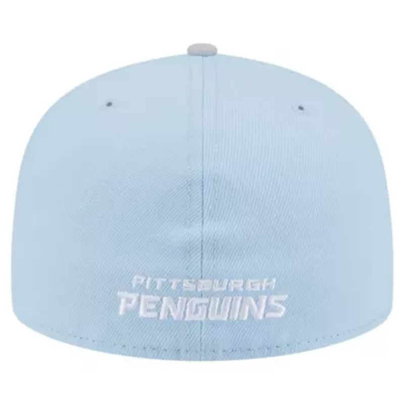 NHL Light Blue/Gray Pittsburgh Penguins Color Pack Two-Tone 59FIFTY Fitted Hat