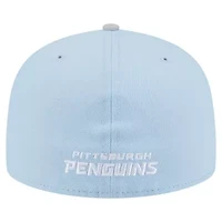 NHL Light Blue/Gray Pittsburgh Penguins Color Pack Two-Tone 59FIFTY Fitted Hat