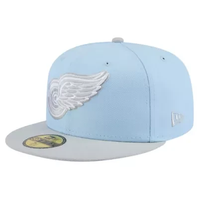NHL Light Blue/Gray Detroit Wings Color Pack Two-Tone 59FIFTY Fitted Hat