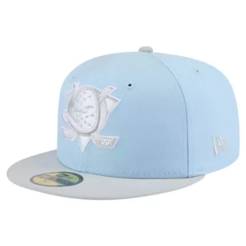 NHL Light Blue/Gray Anaheim Ducks Color Pack Two-Tone 59FIFTY Fitted Hat