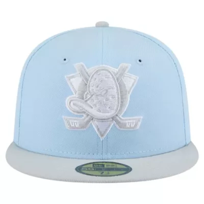 NHL Light Blue/Gray Anaheim Ducks Color Pack Two-Tone 59FIFTY Fitted Hat