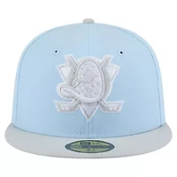 NHL Light Blue/Gray Anaheim Ducks Color Pack Two-Tone 59FIFTY Fitted Hat