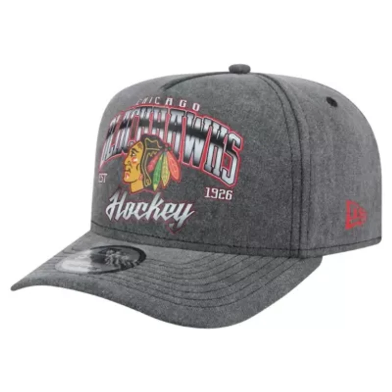 NHL Chicago Blackhawks Throwback Washed A-Frame Pre-Curved 9FIFTY Snapback Hat