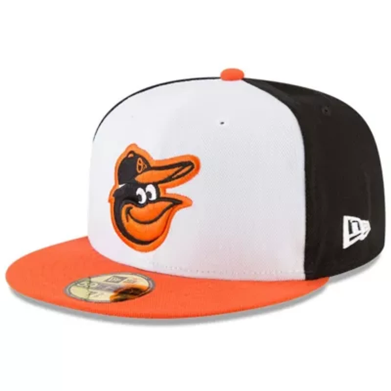 MLB White/Orange Baltimore Orioles National Baseball Hall of Fame 59FIFTY Fitted Hat