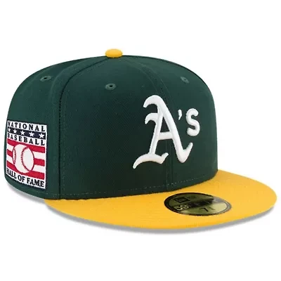 Oakland Athletics MLB Green/Gold National Baseball Hall of Fame 59FIFTY Fitted Hat