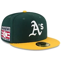 Oakland Athletics MLB Green/Gold National Baseball Hall of Fame 59FIFTY Fitted Hat
