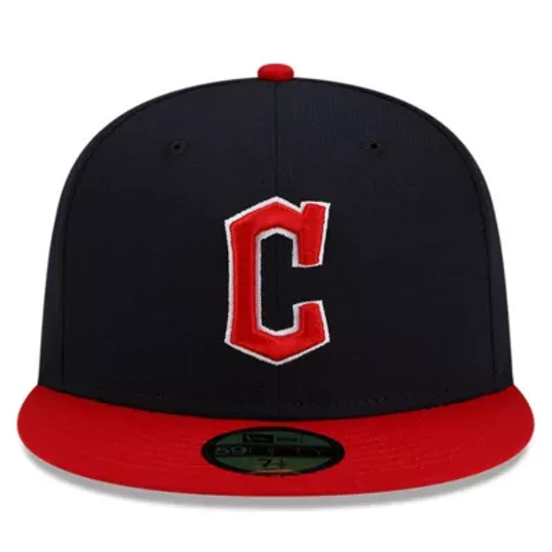 MLB Navy/Red Cleveland Guardians National Baseball Hall of Fame 59FIFTY Fitted Hat
