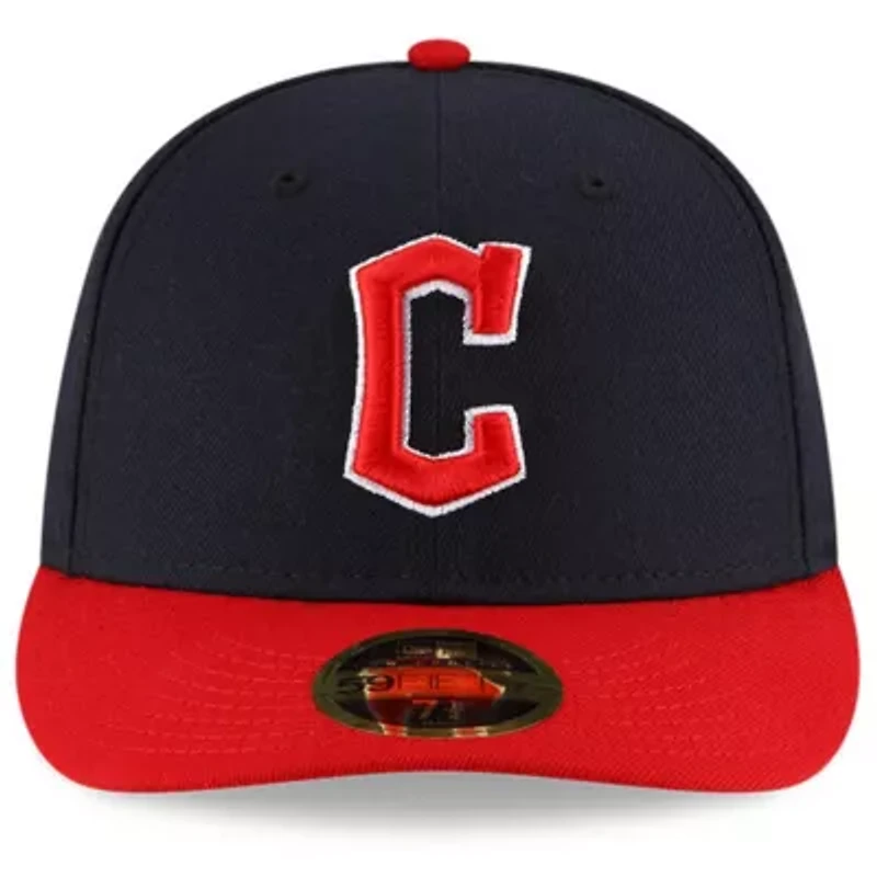 MLB Navy/Red Cleveland Guardians National Baseball Hall of Fame Low 59FIFTY Fitted Hat