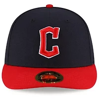 MLB Navy/Red Cleveland Guardians National Baseball Hall of Fame Low 59FIFTY Fitted Hat