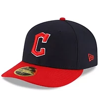 MLB Navy/Red Cleveland Guardians National Baseball Hall of Fame Low 59FIFTY Fitted Hat