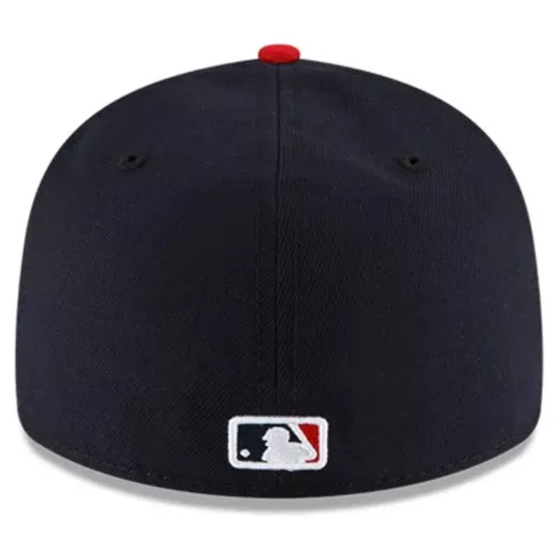 MLB Navy/Red Cleveland Guardians National Baseball Hall of Fame Low 59FIFTY Fitted Hat