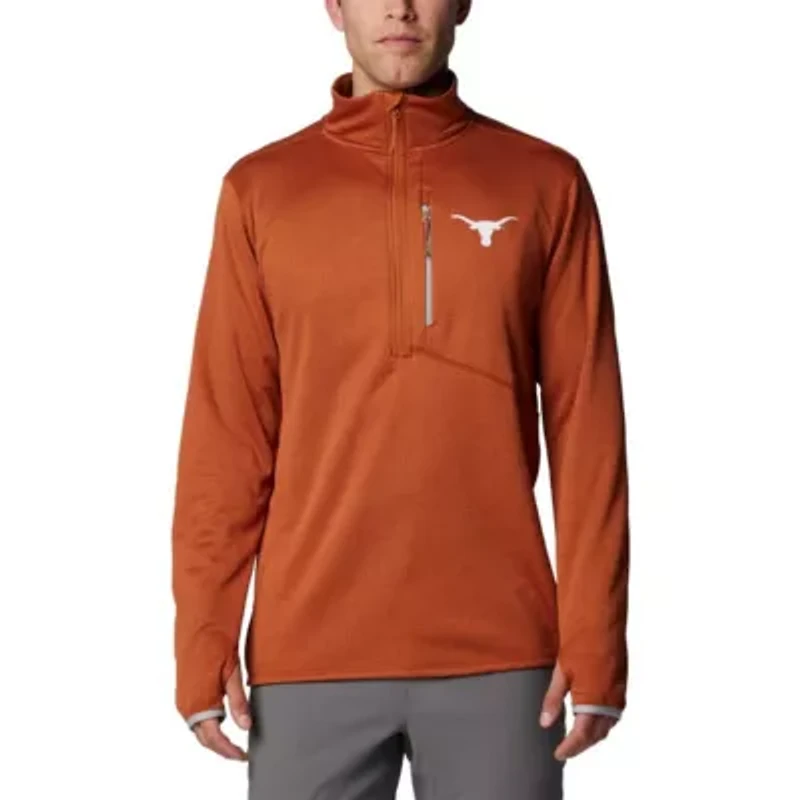 NCAA Texas Longhorns Park View Grid Fleece Omni-Wick Half-Zip Jacket