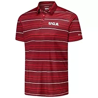NCAA Georgia Bulldogs PFG Super Terminal Tackle™ Omni-Shade™ Stripe Polo