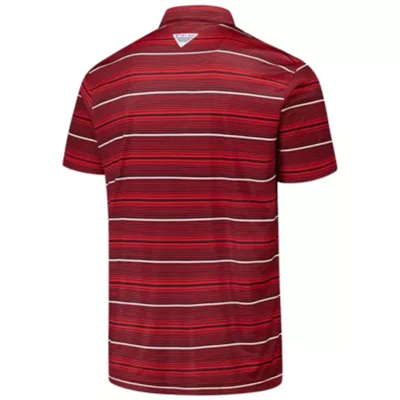 NCAA Georgia Bulldogs PFG Super Terminal Tackle™ Omni-Shade™ Stripe Polo
