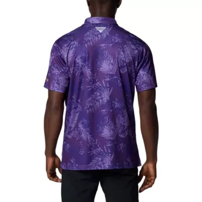 NCAA LSU Tigers PFG Super Terminal Tackle™ Omni-Shade™ Bangalows Polo