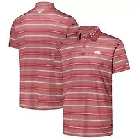 NCAA Arkansas Razorbacks PFG Super Terminal Tackle™ Omni-Shade™ Stripe Polo