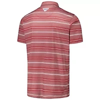 NCAA Arkansas Razorbacks PFG Super Terminal Tackle™ Omni-Shade™ Stripe Polo