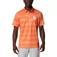 NCAA Clemson Tigers PFG Super Terminal Tackle™ Omni-Shade™ Stripe Polo