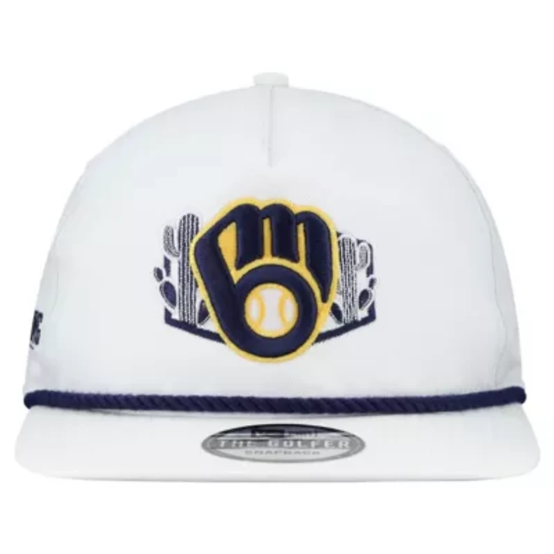 MLB Milwaukee Brewers 2025 Spring Training Palm Golfer Snapback Hat