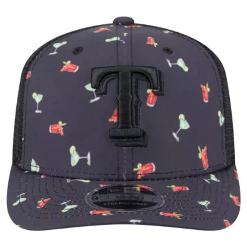 MLB Texas Rangers Adventure Drinks Pattern 9SEVENTY Stretch-Snap Hat