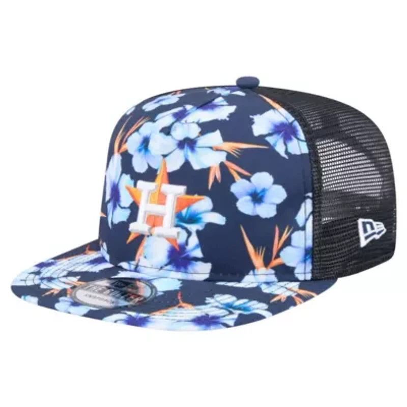 MLB Houston Astros Adventure Pattern Golfer Trucker Snapback Hat