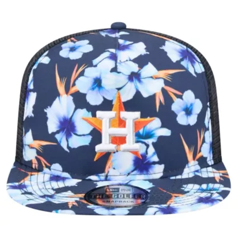 MLB Houston Astros Adventure Pattern Golfer Trucker Snapback Hat