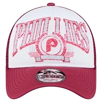 MLB Philadelphia Phillies Distressed 9FORTY A-Frame Adjustable Trucker Hat