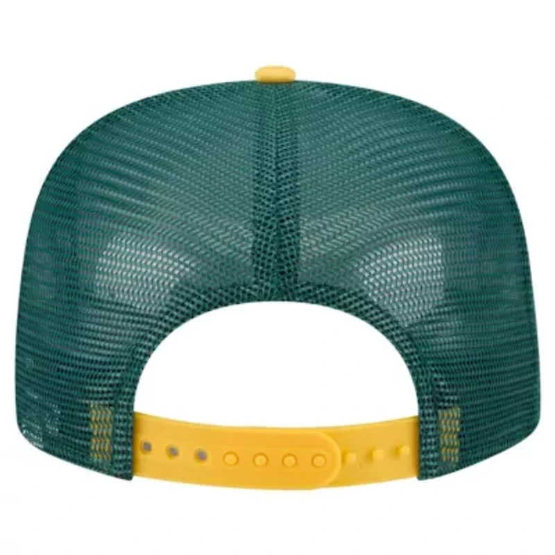 Oakland Athletics MLB White/Gold Athletics Retro Script Trucker 9FIFTY Snapback Hat