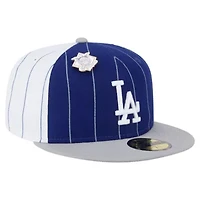 MLB Dark Los Angeles Dodgers Pinstripe 59FIFTY Fitted Hat