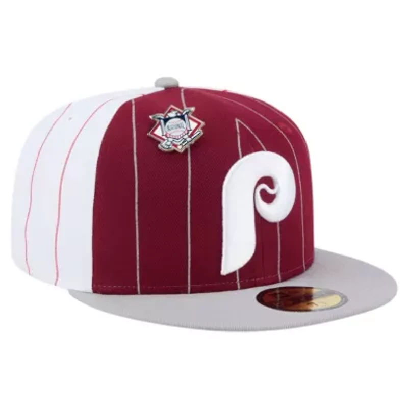 MLB Dark Philadelphia Phillies Pinstripe 59FIFTY Fitted Hat