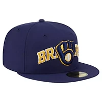 MLB Milwaukee Brewers Overlap 59FIFTY Fitted Hat
