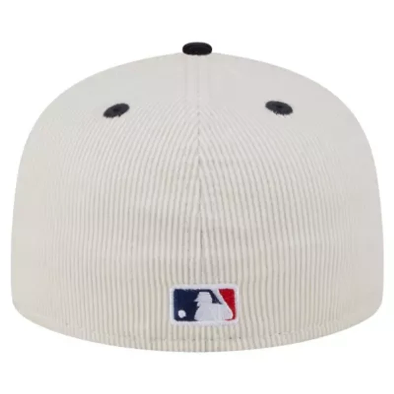 Boston Red Sox MLB Cream/Navy Two-Tone Corduroy 59FIFTY Fitted Hat
