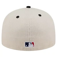 MLB Cream/Black Baltimore Orioles Two-Tone Corduroy 59FIFTY Fitted Hat