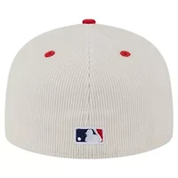MLB Cream/Red Cincinnati Reds Two-Tone Corduroy 59FIFTY Fitted Hat