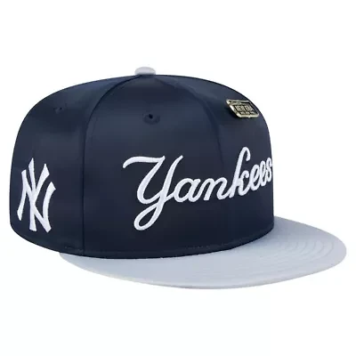 MLB Navy/Gray New York Yankees Satin 59FIFTY Fitted Hat
