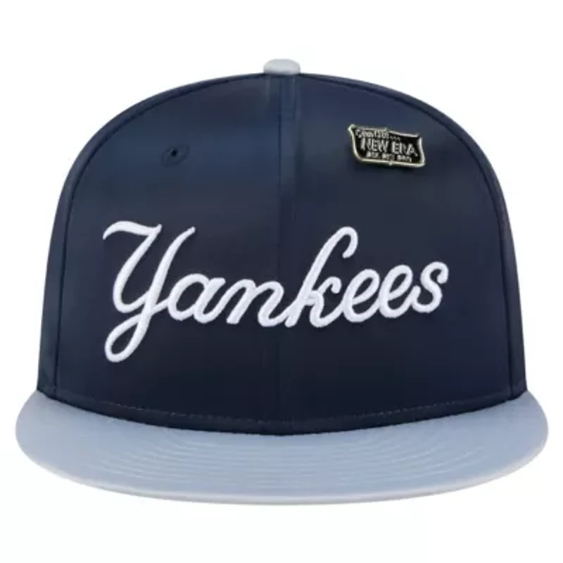 MLB Navy/Gray New York Yankees Satin 59FIFTY Fitted Hat