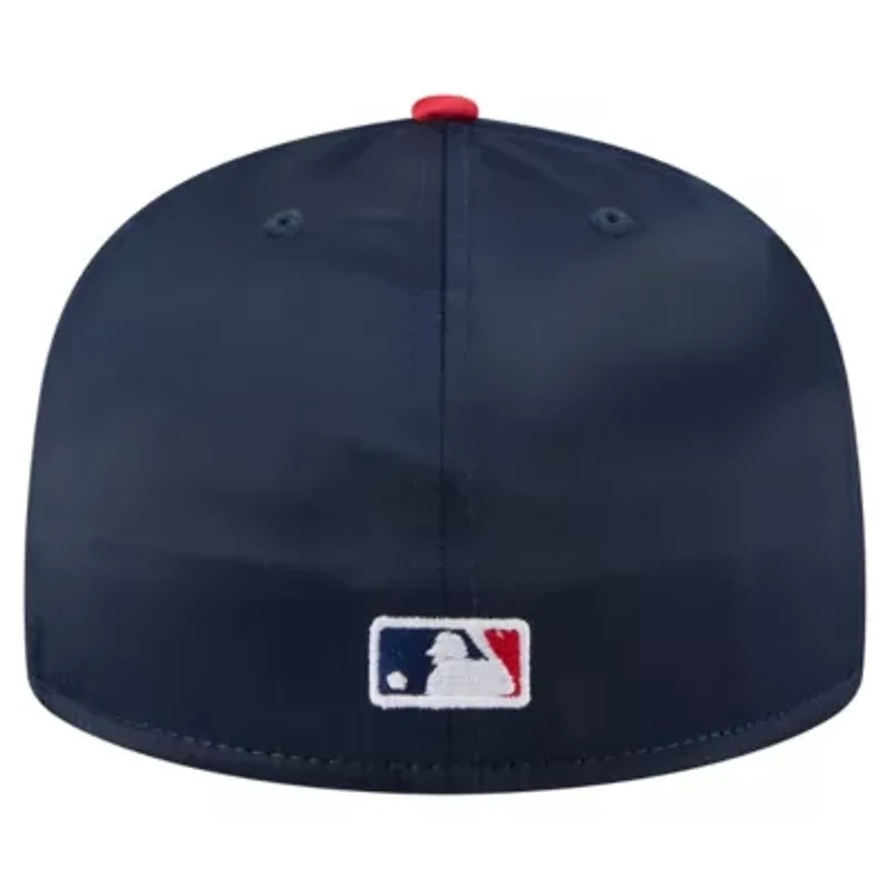 MLB Navy/Red Atlanta Braves Satin 59FIFTY Fitted Hat