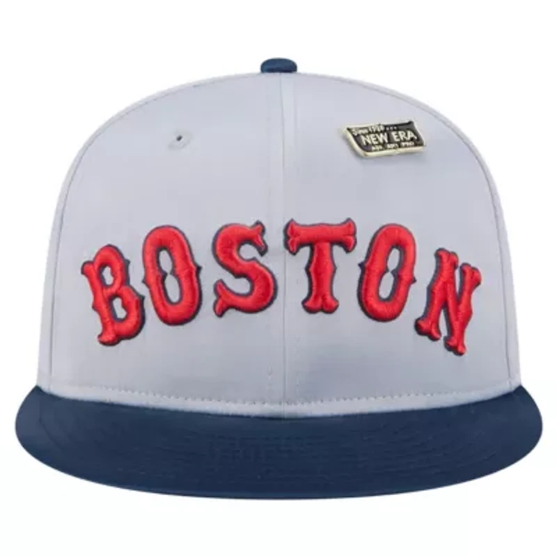 Boston Red Sox MLB Gray/Navy Satin 59FIFTY Fitted Hat