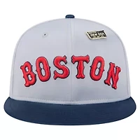Boston Red Sox MLB Gray/Navy Satin 59FIFTY Fitted Hat