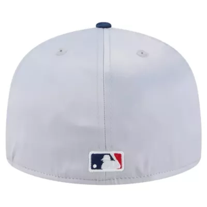 Boston Red Sox MLB Gray/Navy Satin 59FIFTY Fitted Hat