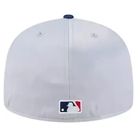 Boston Red Sox MLB Gray/Navy Satin 59FIFTY Fitted Hat